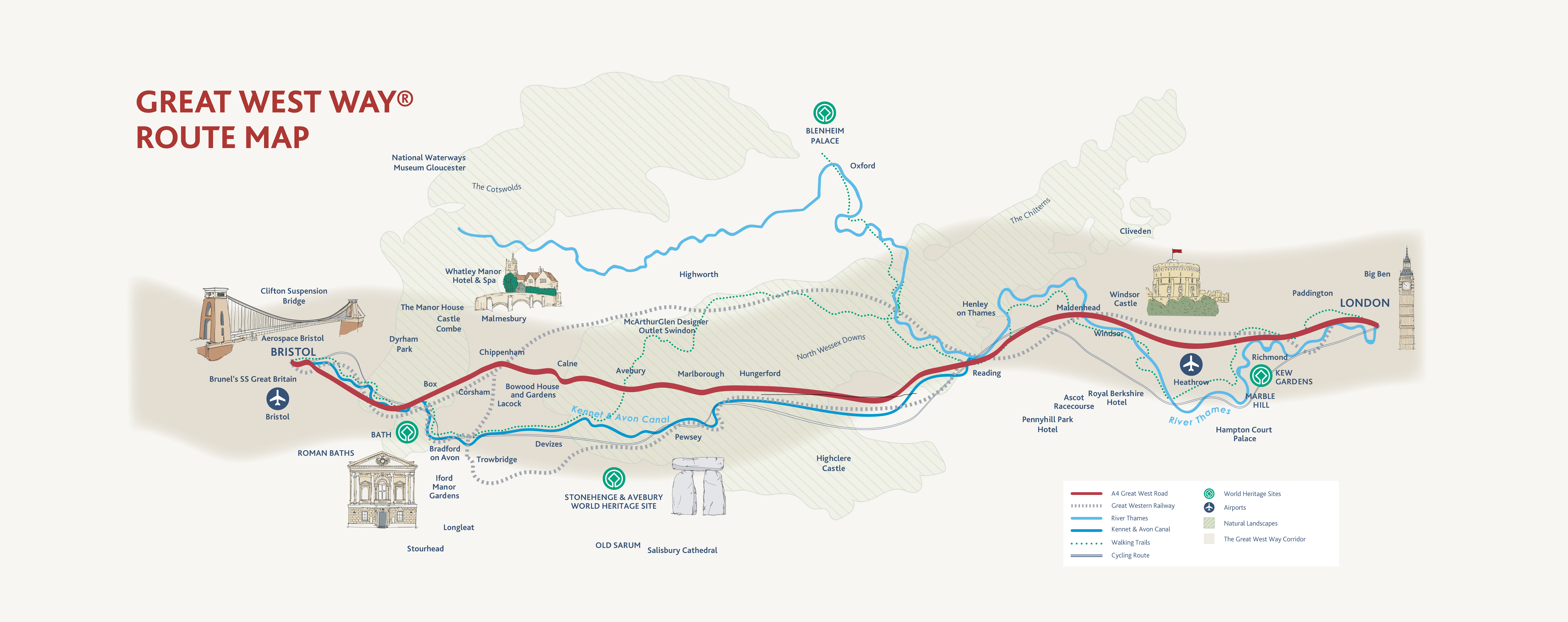 Great West Way Map